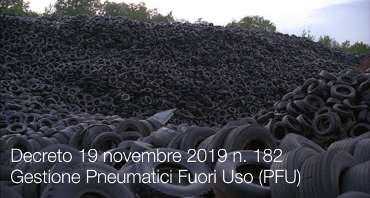 Decreto 19 novembre 2019 n  182 Gestione PFU