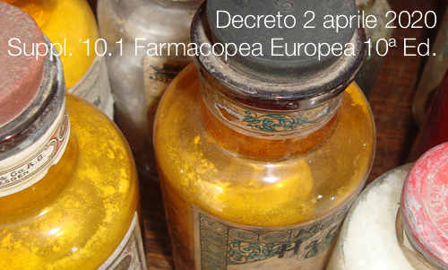 Decreto 2 aprile 2020 Suppl  10 1 Farmacopea Europea 10  Ed 