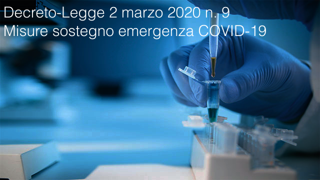 Decreto Legge 2 marzo 2020 n  9