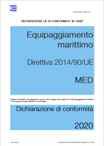 Dichiarazione conformita   direttiva MED