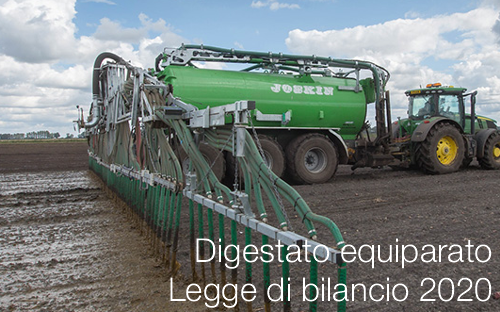 Digestato equiparato Legge di bilancio 2020