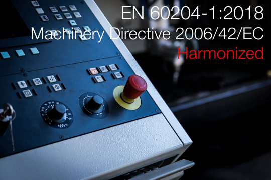EN 60204 1 2018 Machinery Directive armonized