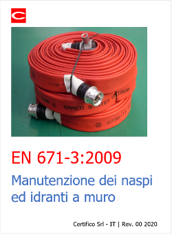 EN 671 3 Manutenzione naspi ed idranti a muro