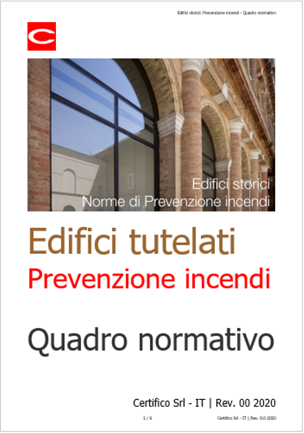 Edifici tutelati   Normativa Prevenzione incendi