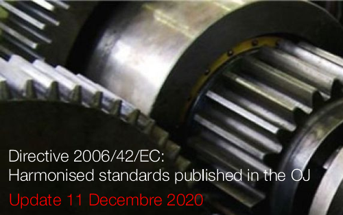 Harmonized Standard Machinery Directive   Update 11 Decembre 2020