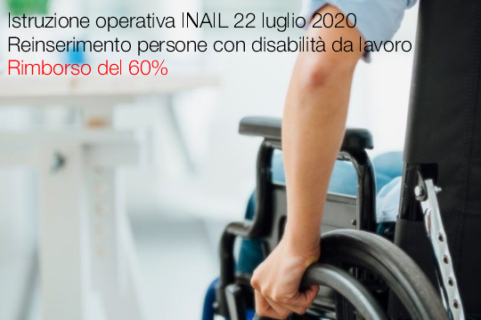 Istruzione operativa INAIL 22 luglio 2020