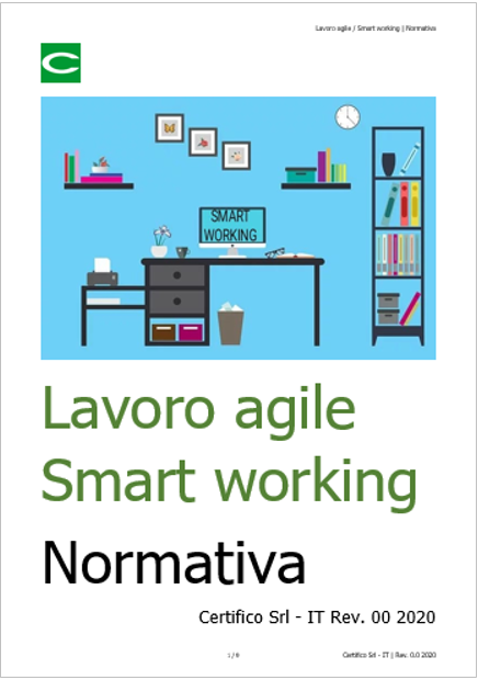 Lavoro agile Smart working   Normativa