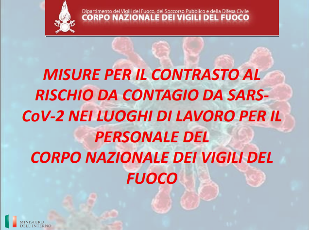 Misure Covid luoghi di lavoro VVF