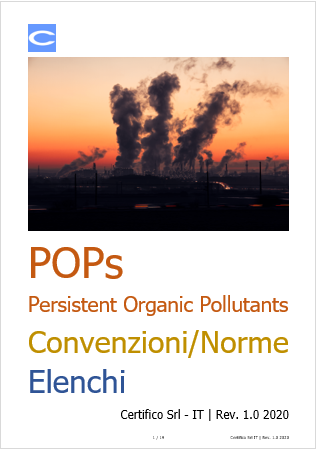 POS Persistent Organic Pollutants Convenzioni Norme ed Elenchi POS Persistent Organic Pollutants Convenzioni Norme ed Elenchi