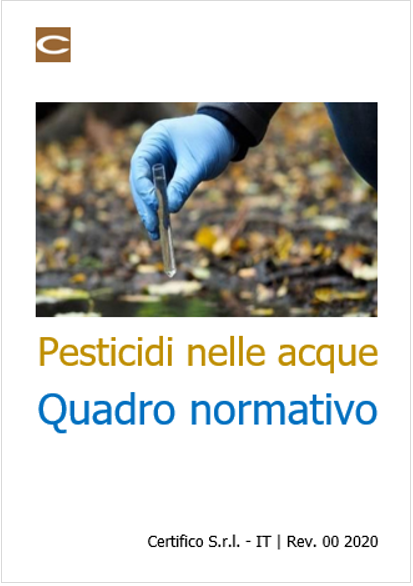Pesticidi nelle acque   Quadro normativo
