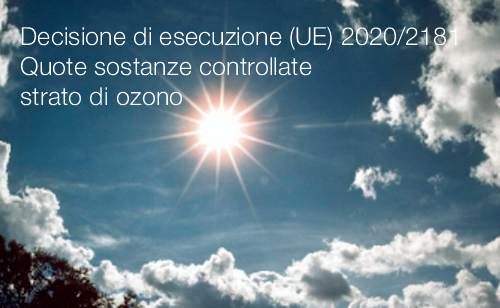 Quote di sostanze controllate ozono