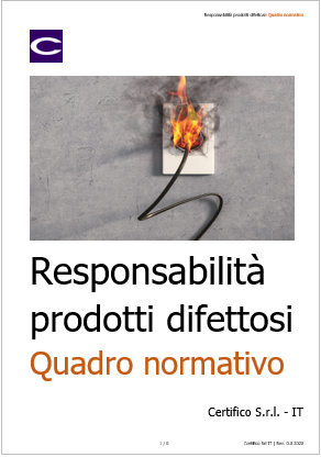 Responsabilit  prodotti difettosi   Quadro normativo