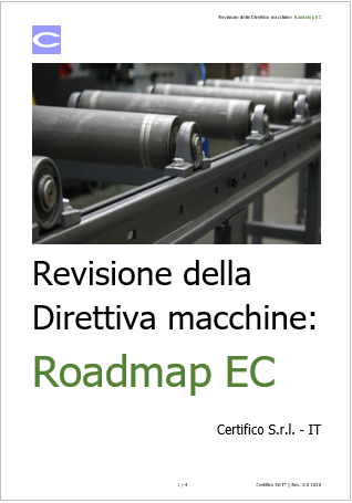 Revisione della Direttiva macchine   Roadmap EC