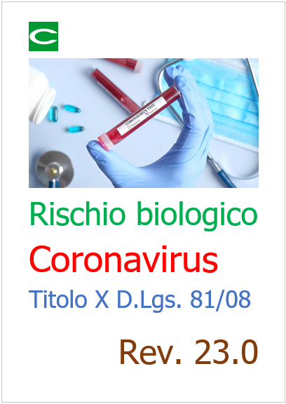 Rischio biologico coronavirus Titolo X Rev 23 0 Rischio biologico coronavirus Titolo X Rev 23 0