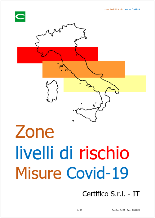 Zone Livello di rischio misure covid 19 Rev  00 2020
