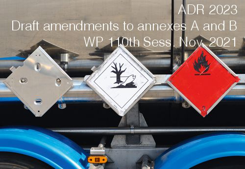 ADR 2023 Draft amendments to annexes A and B WP 110th Sess  Nov  2021