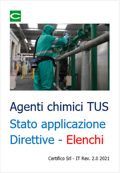 Agenti chimici TUSSL 2021