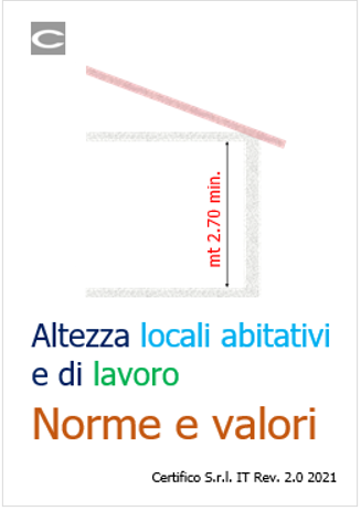 Altezza locali abitativi e di lavoro norme e valori Rev  2 0 2021