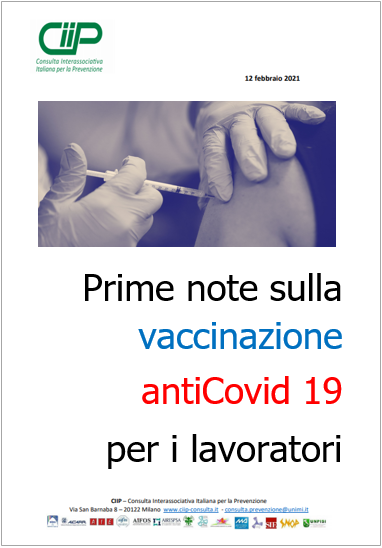 CIIP Prime indicazioni vaccinazioni anti COVID