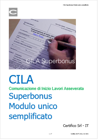 CILA Superbonus    Modulo unico