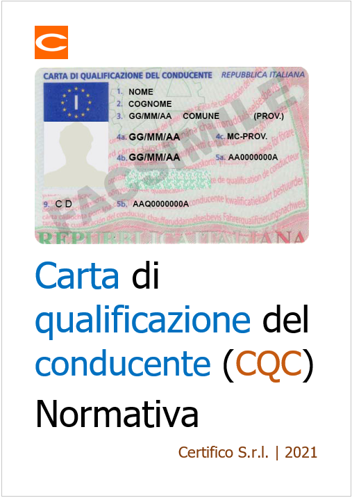 Carta di qualificazione del conducente CQC Rev  1 0 2021