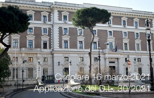 Circolare del 16 marzo 2021