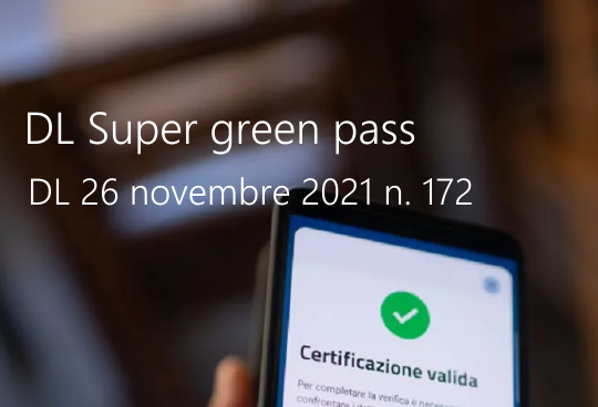 DL 26 novembre 2021 n  172