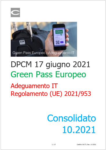 DPCM 17 Giugno 2021 Consolidato Settembre 2021