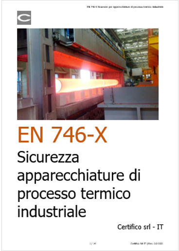 EN 746 X Sicurezza apparecchiature di processo termico industriale
