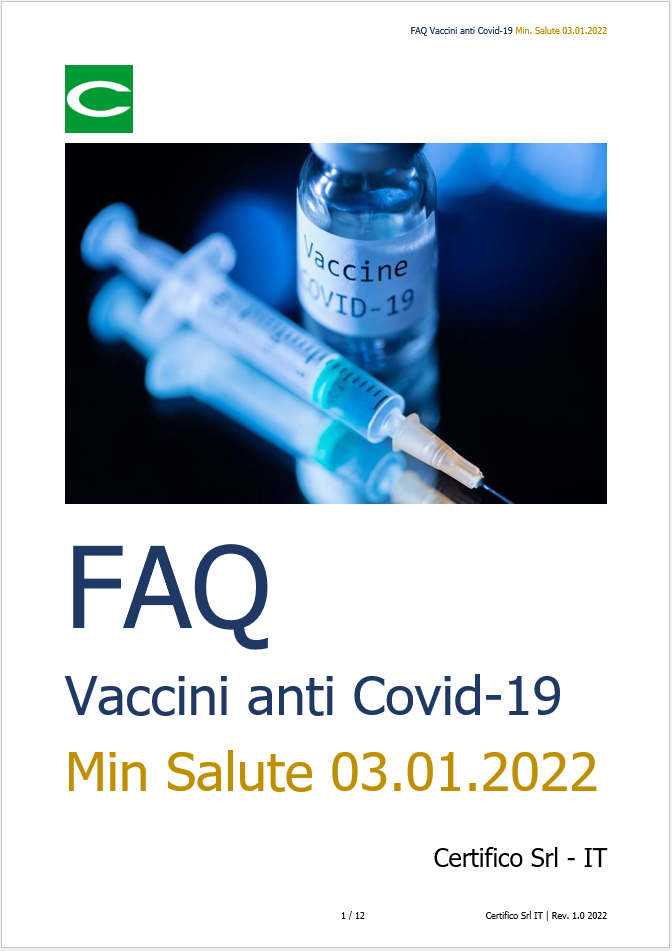 FAQ Vaccini anti COVID 19   03 01 2022