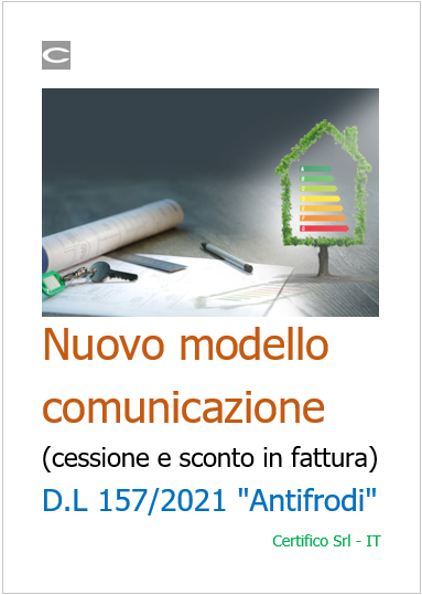 Nuovo modello cessione sconto in fattura   decreto Antifrodi