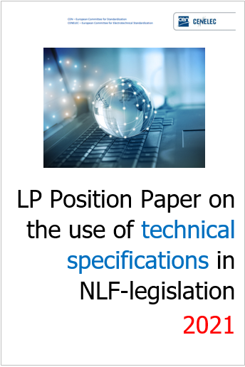 Position Paper CEN CENELEC on the use of technical specifications i