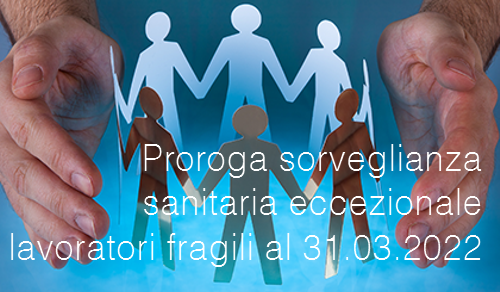 Proroga sorveglianza sanitaria eccezionale lavoratori fragili al 31 03 2022