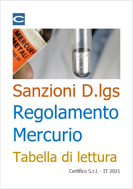 Sanzioni Dlgs Regolamento mercurio   Tabella di lettura