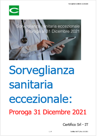 Sorveglianza sanitaria eccezionale