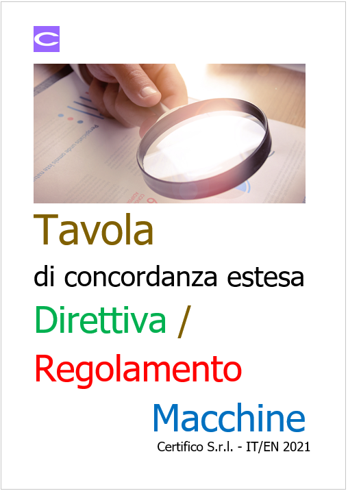 Tavola di concordanzaestesa Direttiva regolamento Macchine Rev  0 0 2021