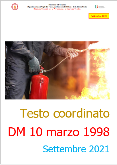 Testo coordinato VVF   DM 10 03 1998   2021