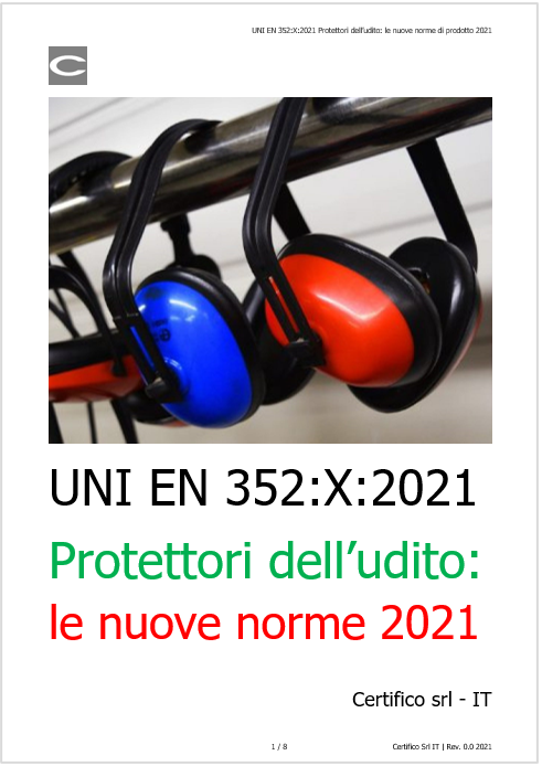 UNI EN 352 X Protettori dell udito 2021