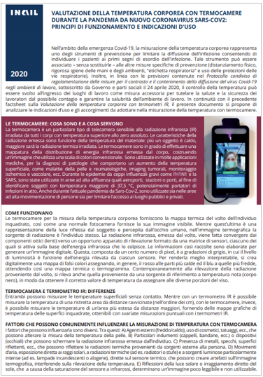 Valutazioni della temperatura corporea con termocamere