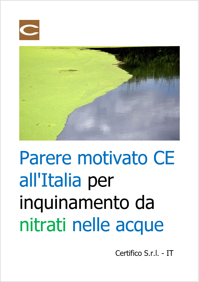 Parere motivato CE all Italia per inquinamento da nitrati nelle acque