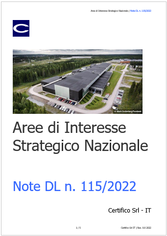 Aree di Interesse Strategico Nazionale