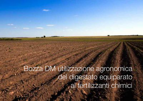 Bozza DM utilizzazione agronomica del digestato equiparato ai fertilizzanti chimici