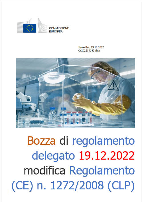 Bozza di regolamento delegato modifica CLP 19 12 2022