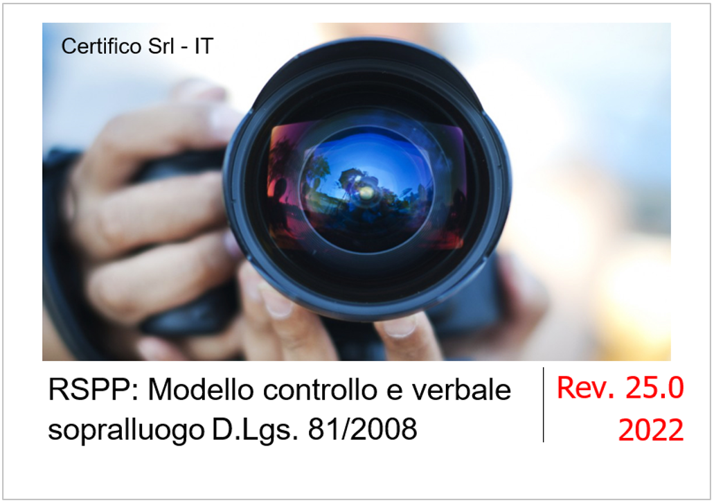 D Lgs 81 2008 Modello di verbale di sopralluogo RSPP Rev 25 0 D Lgs 81 2008 Modello di verbale di sopralluogo RSPP Rev 25 0