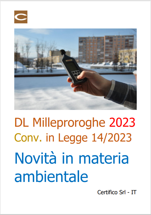 DL Milleproroghe 2023 conv  in L  Novit  in materia ambientale