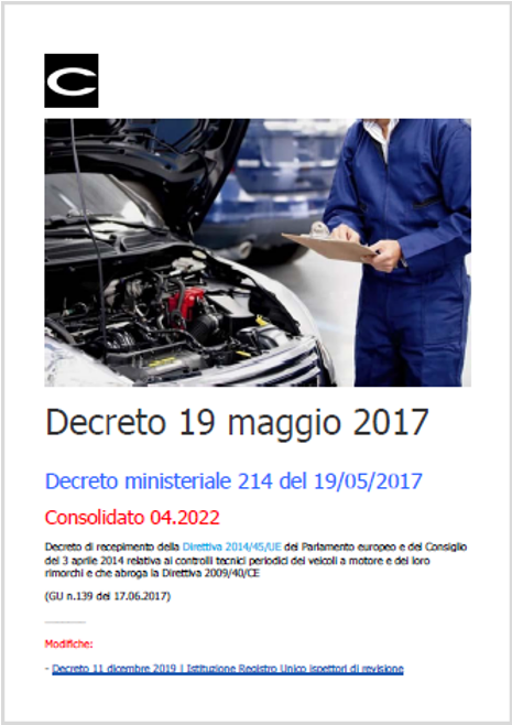 Decreto 19 maggio 2017 Controlli periodici