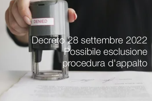 Decreto 28 settembre 2022