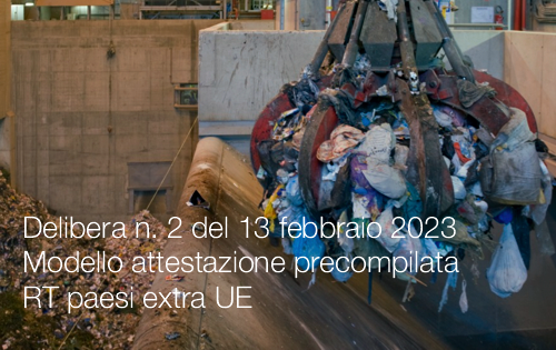 Delibera n  2 del 13 febbraio 2023   Modello attestazione precompilata RT paesi extra UE