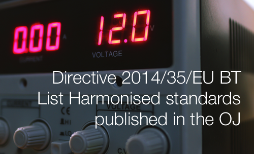 Directive 2014 35 EU BT List Harmonised standards published in the OJ