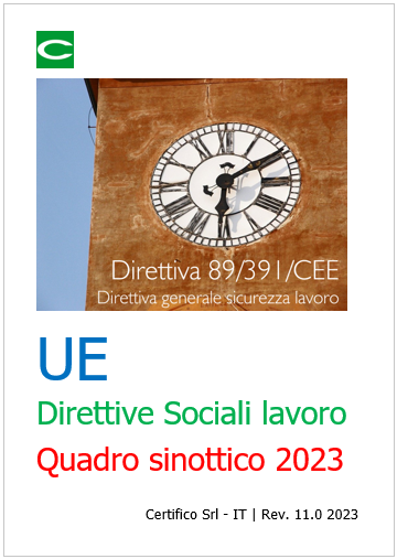 Direttive sociali lavoro   Quadro sinottico 2023